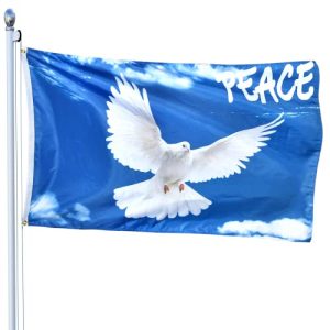 Friedensfahne Dereine Peace Flag 150 x 90cm, , Peace Flagge,Garden