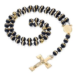Gebetskette JewelryWe Schmuck Herren Damen Halskette, Retro Jungfrau