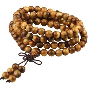 Gebetskette mookaitedecor elastisches Holz Armband mit 108 Perlen