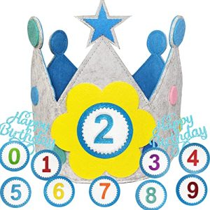 Geburtstagskrone BOYATONG XL Kinder, Junge, Stoff,Krone Geburtstag