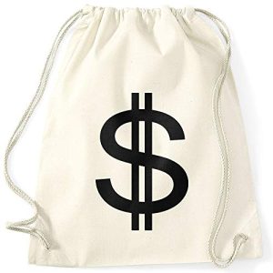 Geldsack MoonWorks ® Turnbeutel Dollar-Zeichen Symbol Money Bag