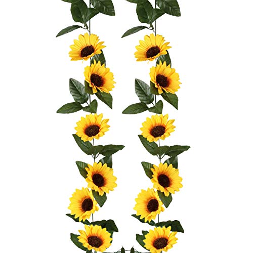 Die beste girlande exeqianming kuenstliche sonnenblumen ca 24 m lang Bestsleller kaufen