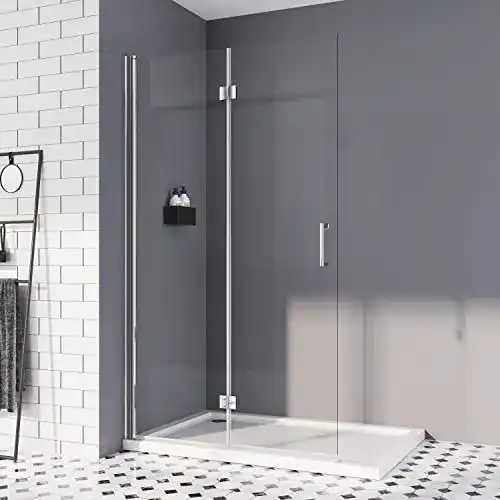 Glas-Duschwand HY-RWML Walk in Duschwand, 120×195 cm Falttür Dusche