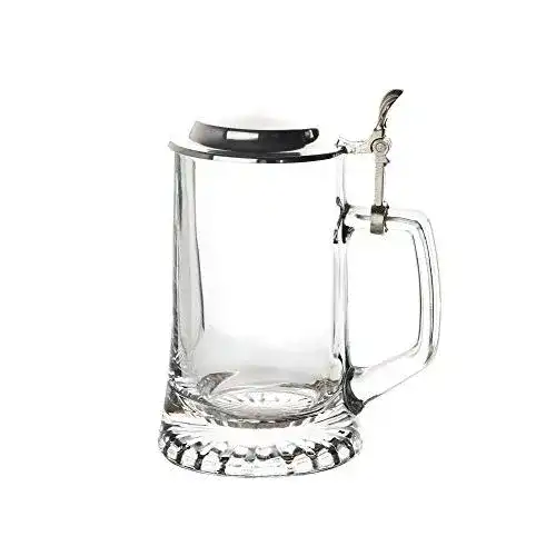 Glaskrug BigDean Bierseidel Sternboden 0,5L Stern Bierkrug Krug