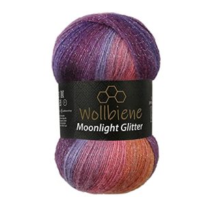 Glitzerwolle Wollbiene Moonlight Glitter Batik Simli 100g Strickwolle