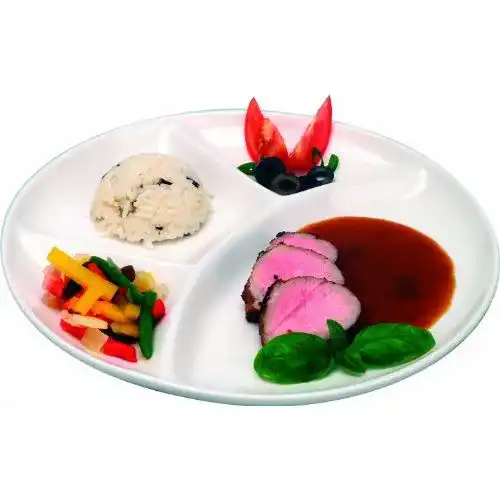 Grillteller getgastro 6 Stück Fondueteller Fondue Teller