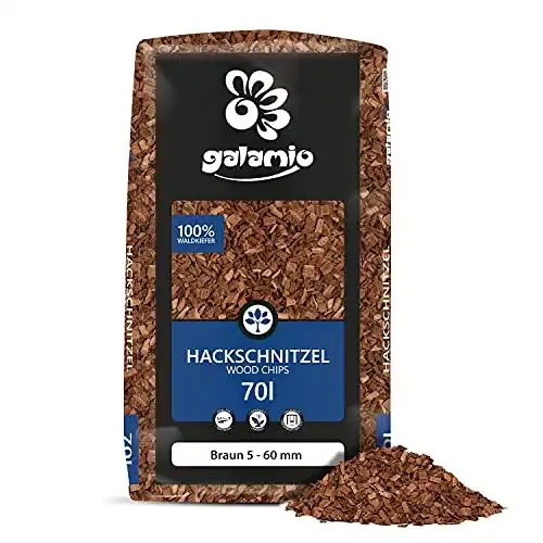 Hackschnitzel GALAMIO Holz Braun Mulch Natur Wald Kiefer Pinus