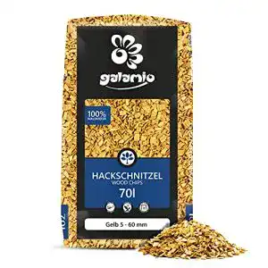Hackschnitzel GALAMIO Holz Gelb Mulch Natur Wald Kiefer Pinus
