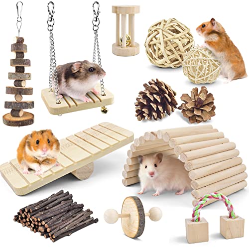 Die beste hamster spielzeug erkoon hamster kauspielzeug 12 stueck naturholz Bestsleller kaufen