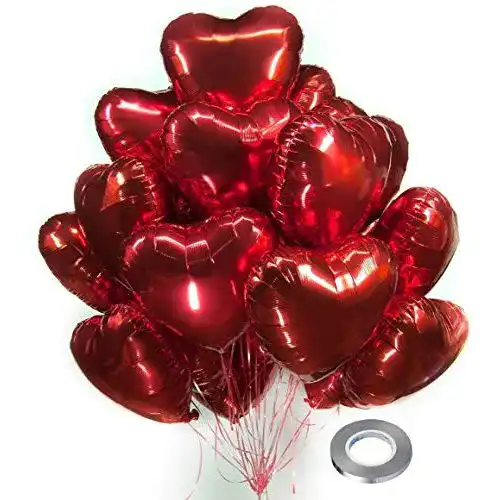 Herzluftballons CozofLuv 25 Stück 18 Zoll Rot Herzballons