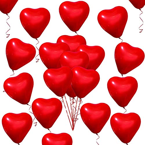 Die beste herzluftballons fangoo 50 stueck rot liebe herzballons rot latex herz Bestsleller kaufen
