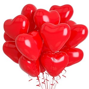 Herzluftballons KAINSY Rot, 30 Stück Helium Hochzeit, Rot Hochzeit