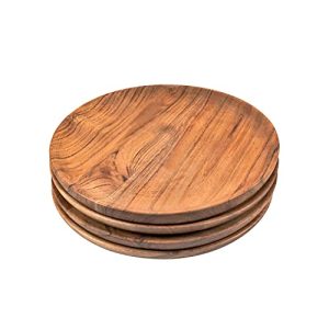 Holzteller Samhita runde aus Akazienholz, 4 Stück