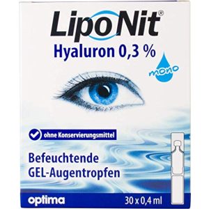 Hyaluron-Augentropfen Liponit Augentropfen Gel mono 0,3% Hyaluron