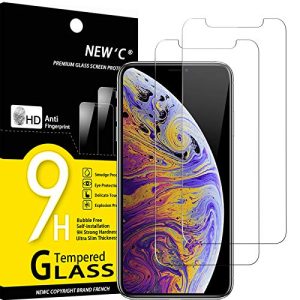 iPhone 11 Pro Max tempered glass NEW'C 2 pieces, tempered protective glass