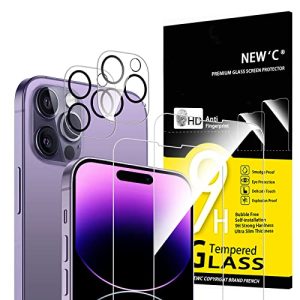iPhone 14 Pro Max bulletproof glass NEW'C 4 pieces, 2 x bulletproof glass