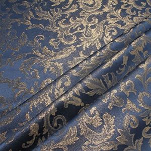 Jacquard-Stoff Stoff am Stück Stoff Polyester Jacquard Ornament blau