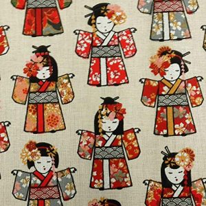 Japanische Stoffe Werthers Stoffe Stoff Meterware Baumwolle Geisha
