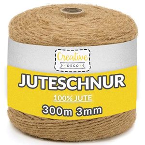 Juteschnur Creative Deco 300m Natur Braun | 985 Fuß | 2-3 mm Dicke