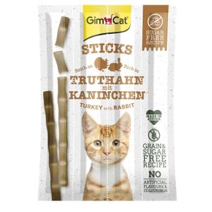 Katzensticks GimCat Sticks Truthahn & Kaninchen – Softe Kaustangen