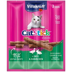 Katzensticks Vitakraft Katzensnack, Ente & Kaninchen, 3 x 6 g
