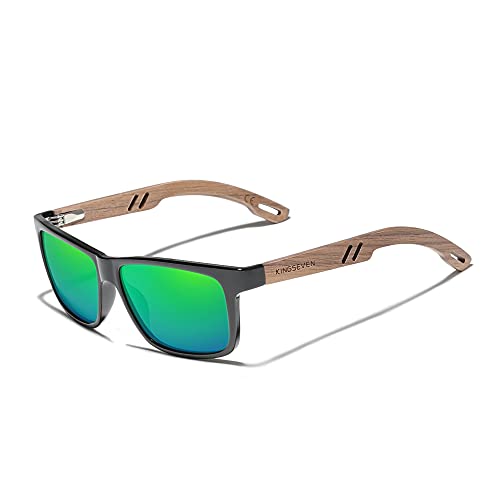 Die beste kingseven sonnenbrille kingseven design holz polarisierte rechteckig Bestsleller kaufen