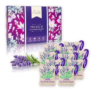 Kleiderschrank-Duft LADULA 10x Lavendelsäckchen mit Lavendelblüten