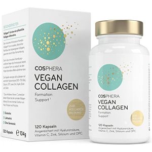 Kollagen vegan Cosphera Kollagen Hyaluron Kapseln vegan mit Vitamin