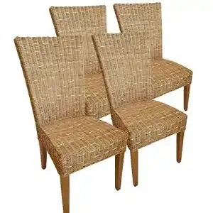 Korbstuhl casamia Esszimmer Stühle 4 Stück Rattanstühle