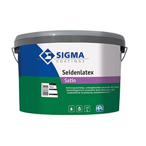 Latexfarbe Seidenglanz Sigma Seidenlatex weiss, 5L