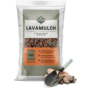 Lavamulch Martenbrown ® 25 kg | Lavagranulat 2-8 mm, rot
