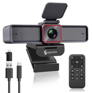 Webcam 4K Angetube Webcam in streaming 4K con tracciamento AI, HDR,
