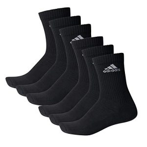 Adidas socks adidas unisex 3-stripes crew, pack of 6, black