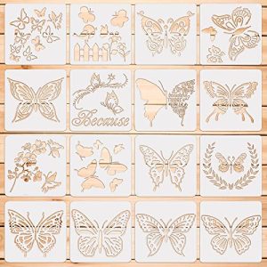 Airbrush-Schablonen BLMHTWO 16 Stück Schmetterling