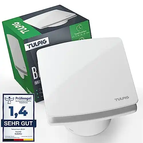 Badlüfter mit Feuchtigkeitssensor TULPIG Badlüfter 100mm