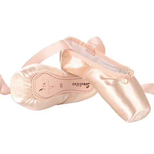 Die beste ballettschuhe soudittur ballett spitzenschuhe satin rosa Bestsleller kaufen
