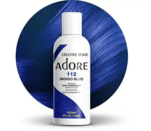 blaue Haarfarbe Adore Shining Semi Permanent Hair Color, 112