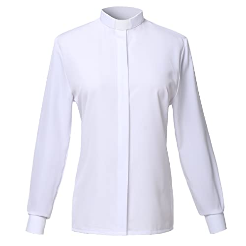 Die beste bluse bpurb damen klerus priesterhemd mit tab kollar kragen Bestsleller kaufen