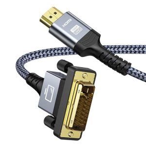 DVI-HDMI-Adapter SNOWKIDS HDMI auf DVI Adapter Kabel 1.8m