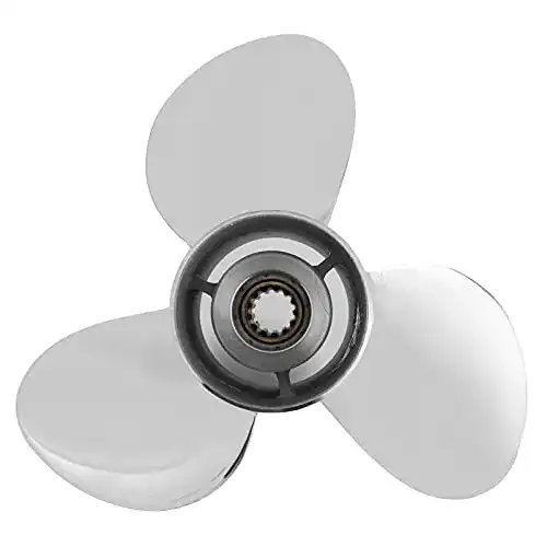 Edelstahl-Propeller Aramox Outboard 3 Blatt Propeller, 13 Spline