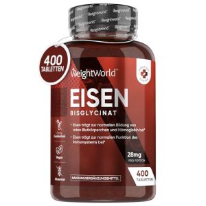 Eisenpräparat WeightWorld Eisen 28 mg – 400 vegane
