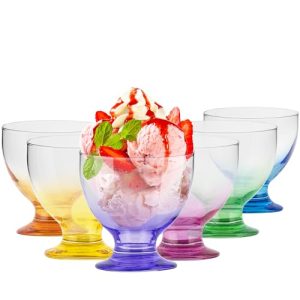 Eisgläser TREND FOR HOME Eisbecher Glas Dessertschalen Bunt