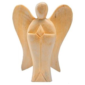 Engel aus Holz TEMPELWELT Deko Figur Schutzengel Erzengel