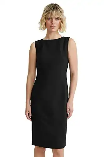 Etuikleid C&A Damen Kleid Rundhalsausschnitt unter dem Knie