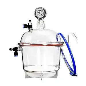 Exsikkator LLC Mit Manometer Vakuum 150Mm Polycarbonat