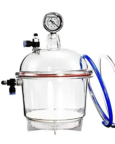 Exsikkator LLC Mit Manometer Vakuum 150Mm Polycarbonat
