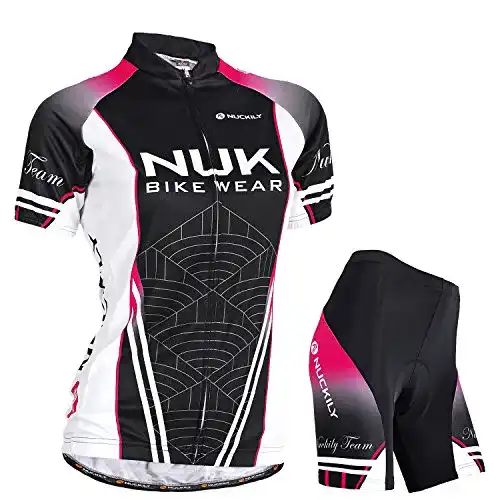 Fahrradbekleidung Damen NUCKILY Damen Radtrikot Set