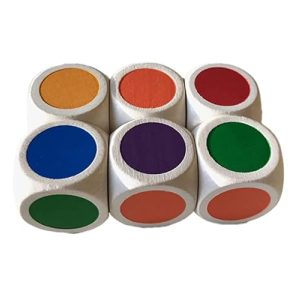 Farbwürfel Spieltz FarbenwürfelFarbpunktewürfel aus Holz