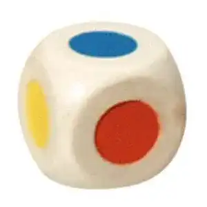 Farbwürfel Unbekannt 18 mm, weiß, 5 Farben