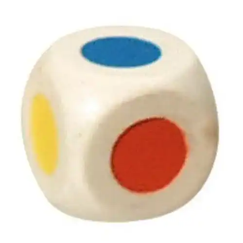 Farbwürfel Unbekannt 18 mm, weiß, 5 Farben